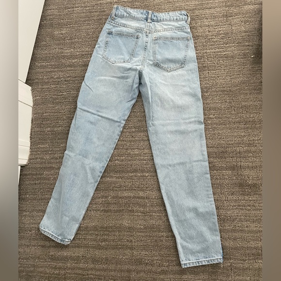 Adika high rise straight leg denim jeans with blue detailing - Picture 3 of 4